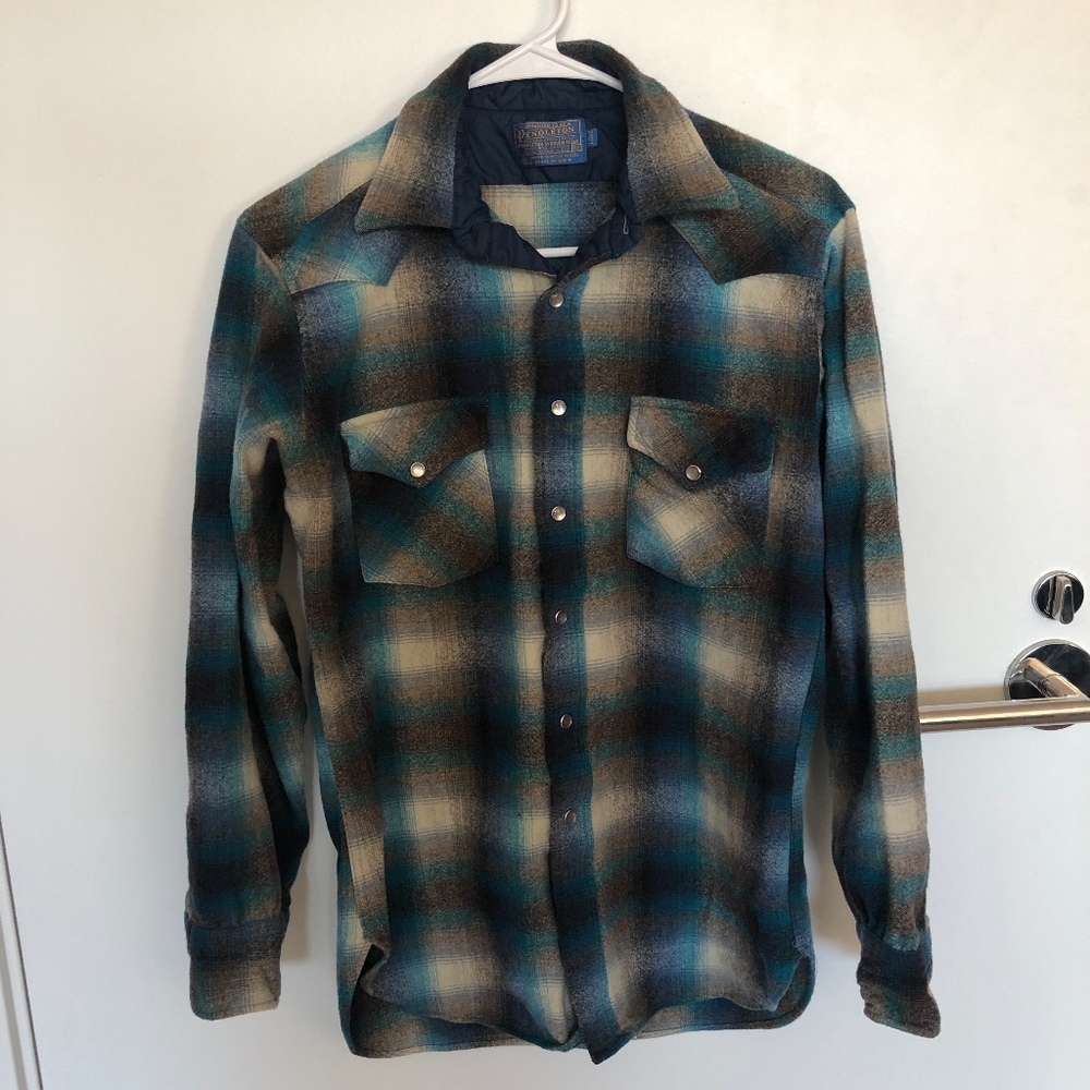 Pendleton Flannel Wool Plaid Top